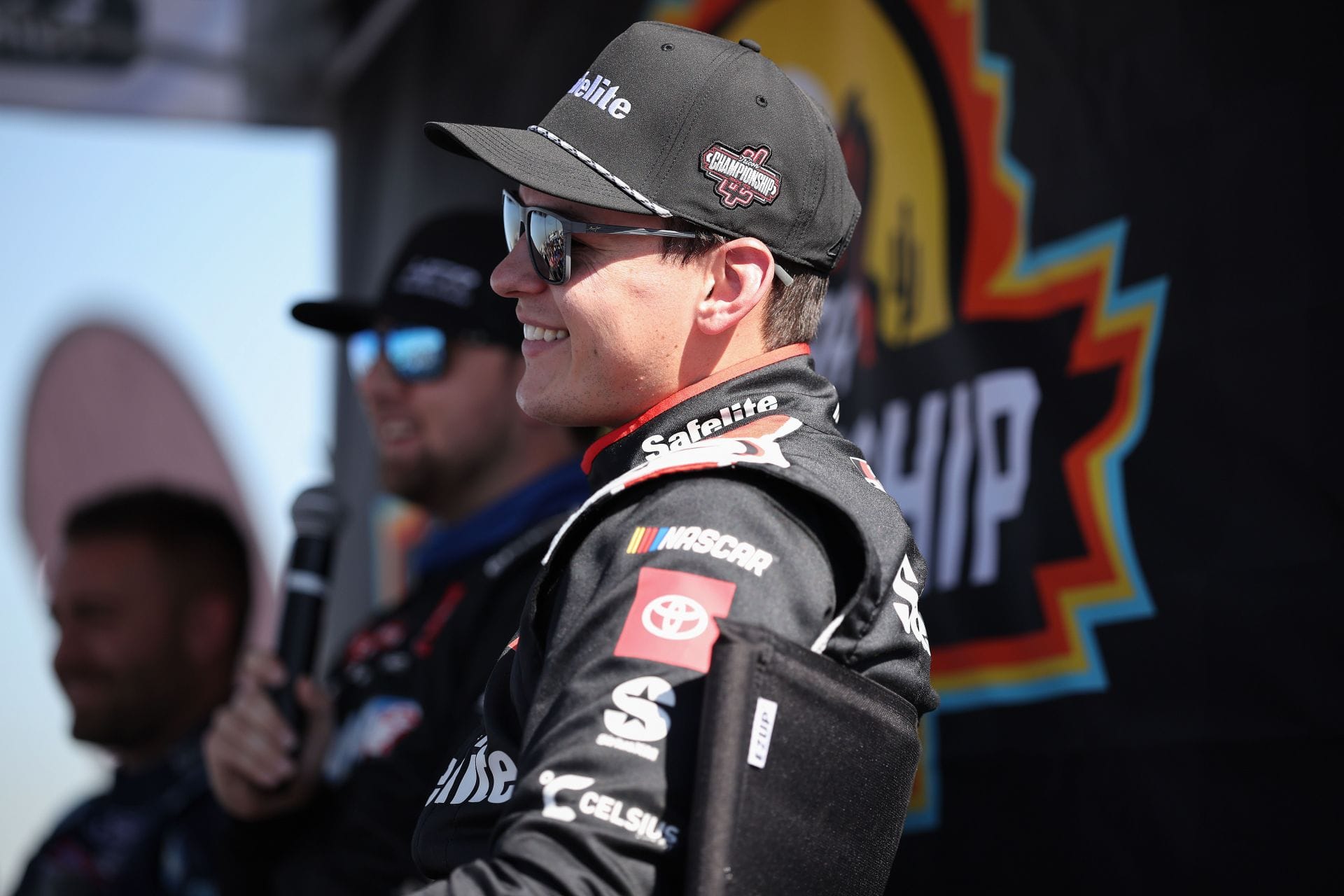 HMS prodigy Corey Day shares a message after scoring a big win on Night 1 at Perth Motorplex