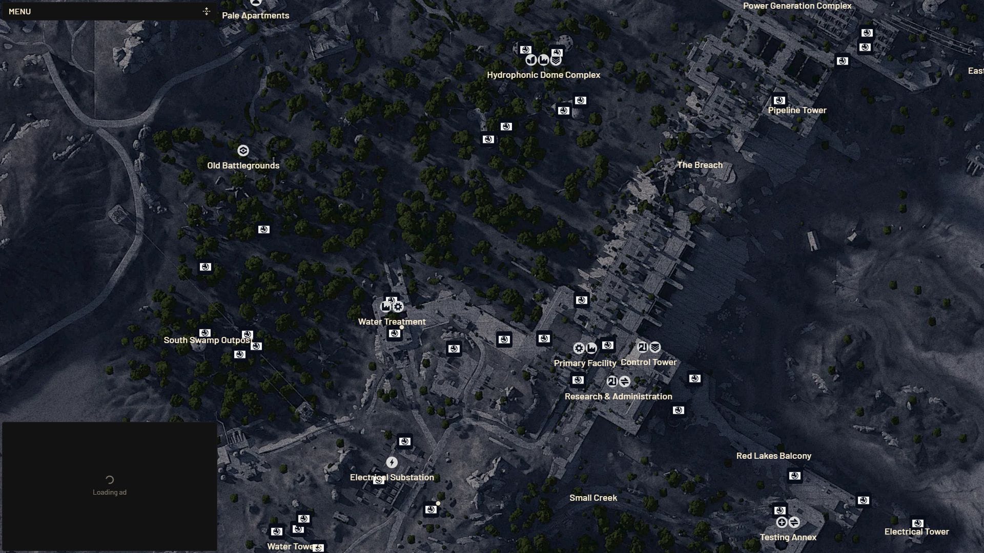 Field Crate spawn locations in Dam Battlegrounds (Image via arcraidersmaps.app)