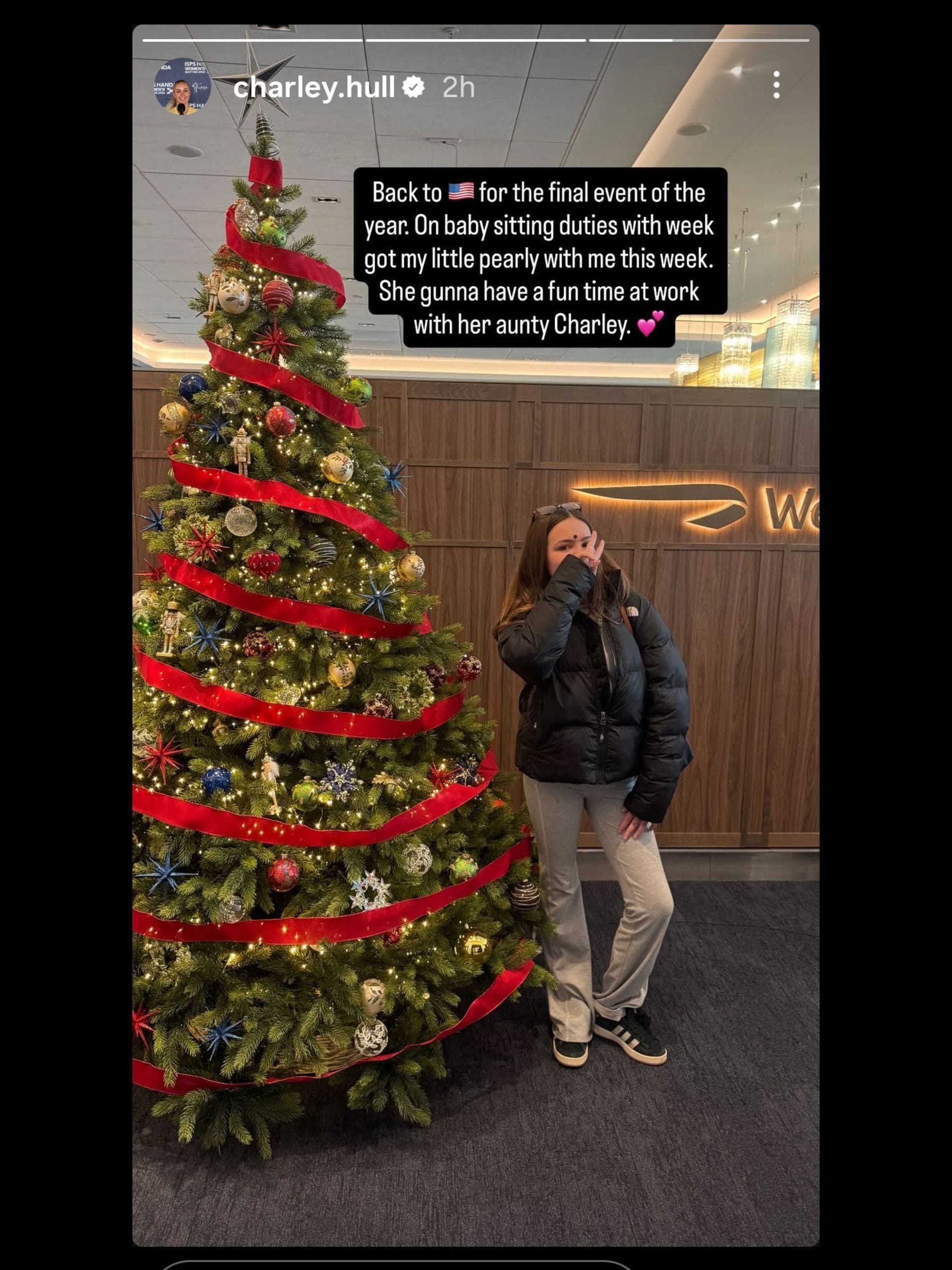 Screenshot from Charley Hull&#039;s Instagram story / Source: @charley.hull on IG