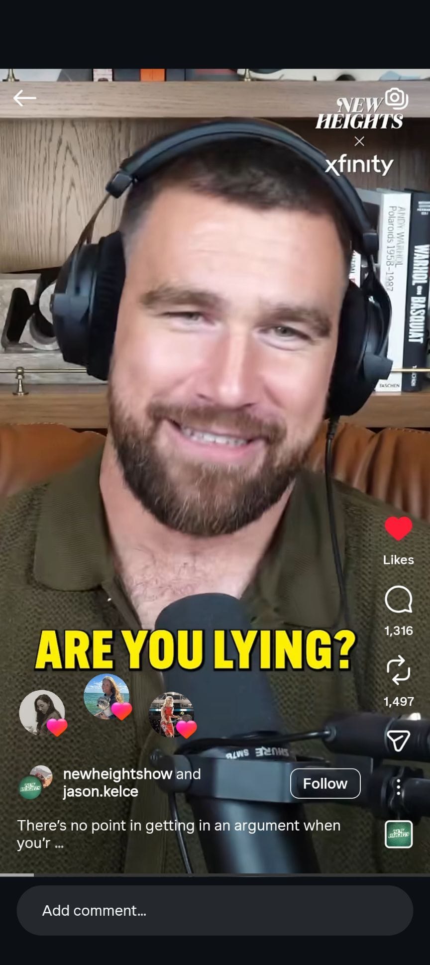 Chris Evert, Danielle Collins and Jessica Pegula&#039;s reactions on Instagram (Source: Instagram/newheightshow)