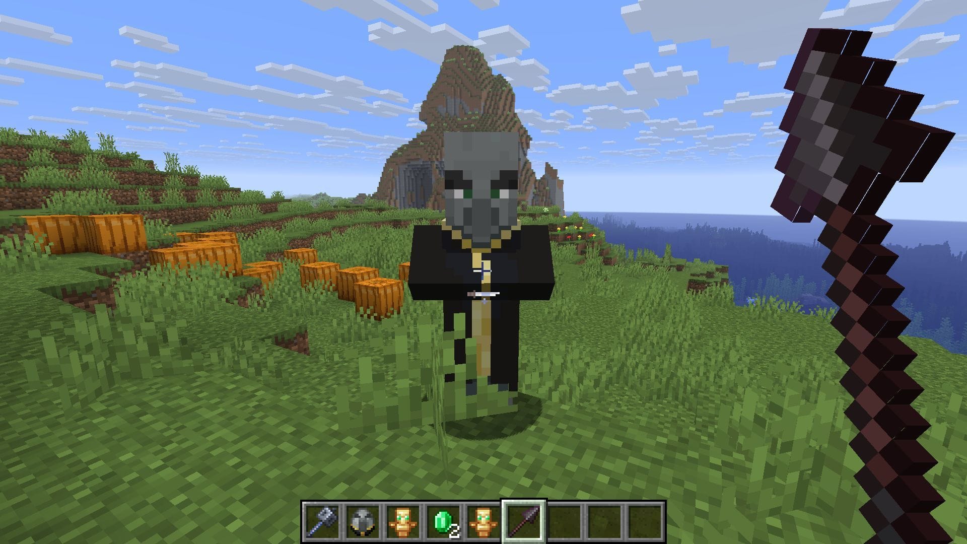Eliminate five mobs with a spear to complete the first part of the Minecraft Mounts of Mayhem challenges (Image via Sportskeeda Gaming || Mojang Studios)