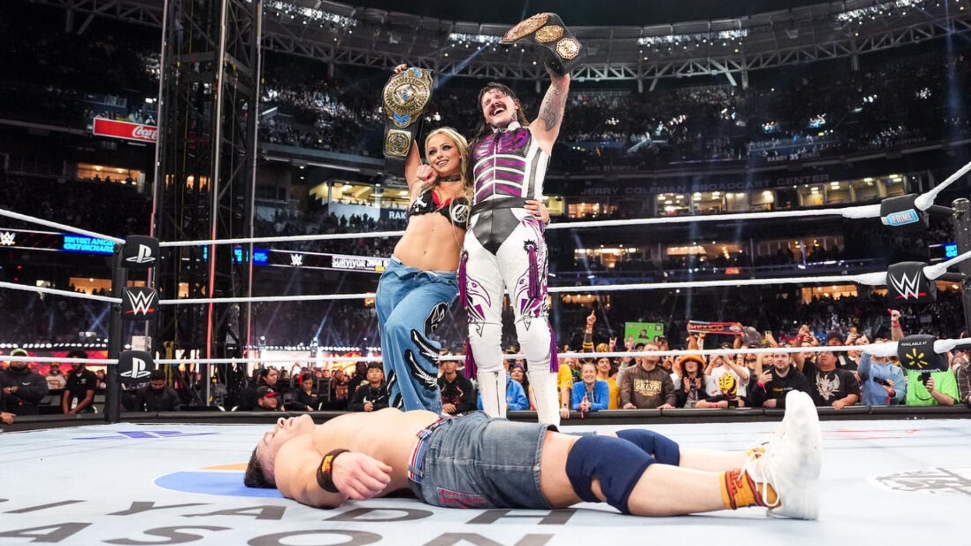 Morgan returned during the Intercontinental Championship match at Survivor Series. [Image credit: WWE.com]
