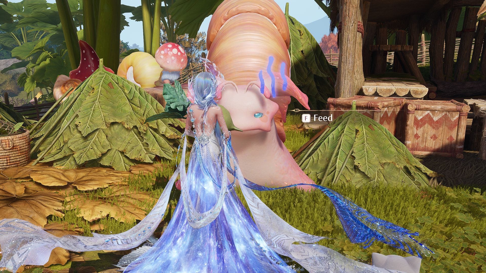 Equip yourself then give the Snailcure to the sick snail (Image via Sportskeeda Gaming/Infold Games)