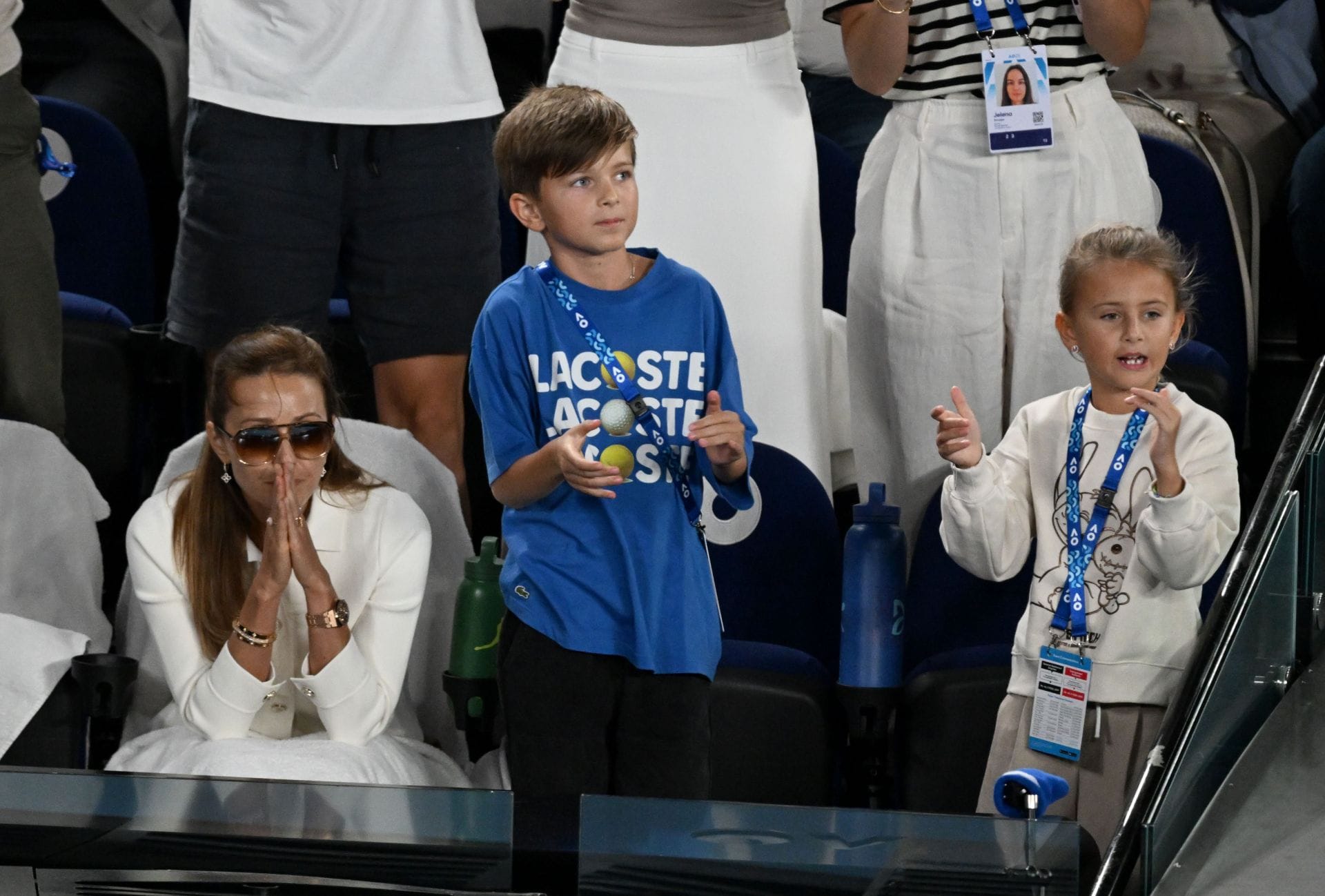 Novak Djokovic's family at the 2025 Australian Open - Source: Getty