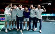 The Italian team at the Davis Cup Finals 2025. (Photo: Getty)