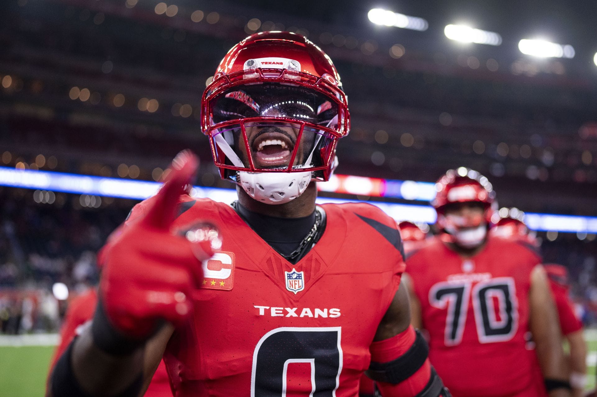 Azeez Al-Shaair at Buffalo Bills v Houston Texans - Source: Getty