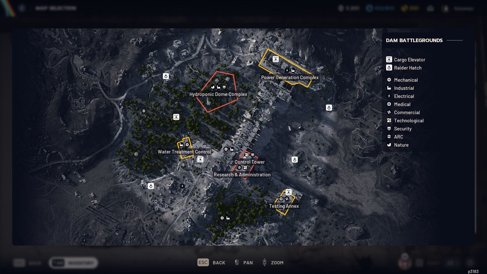 Carte des champs de bataille du barrage (Image via Sportskeeda Gaming || Embark Studios)