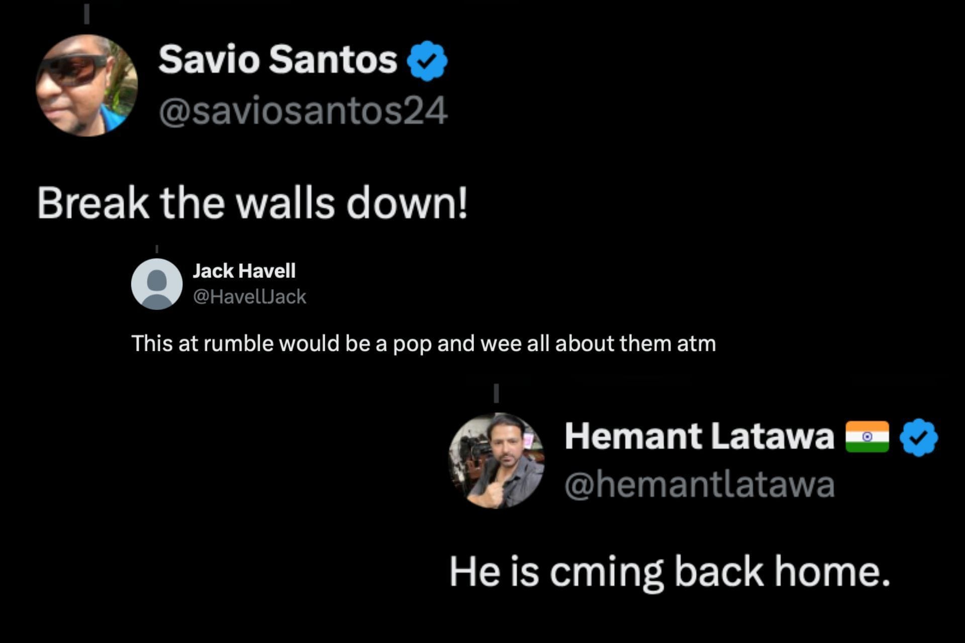 Fans react to Jericho&#039;s post teasing WWE return (Images via @FadeAwayMedia&#039;s X handle)