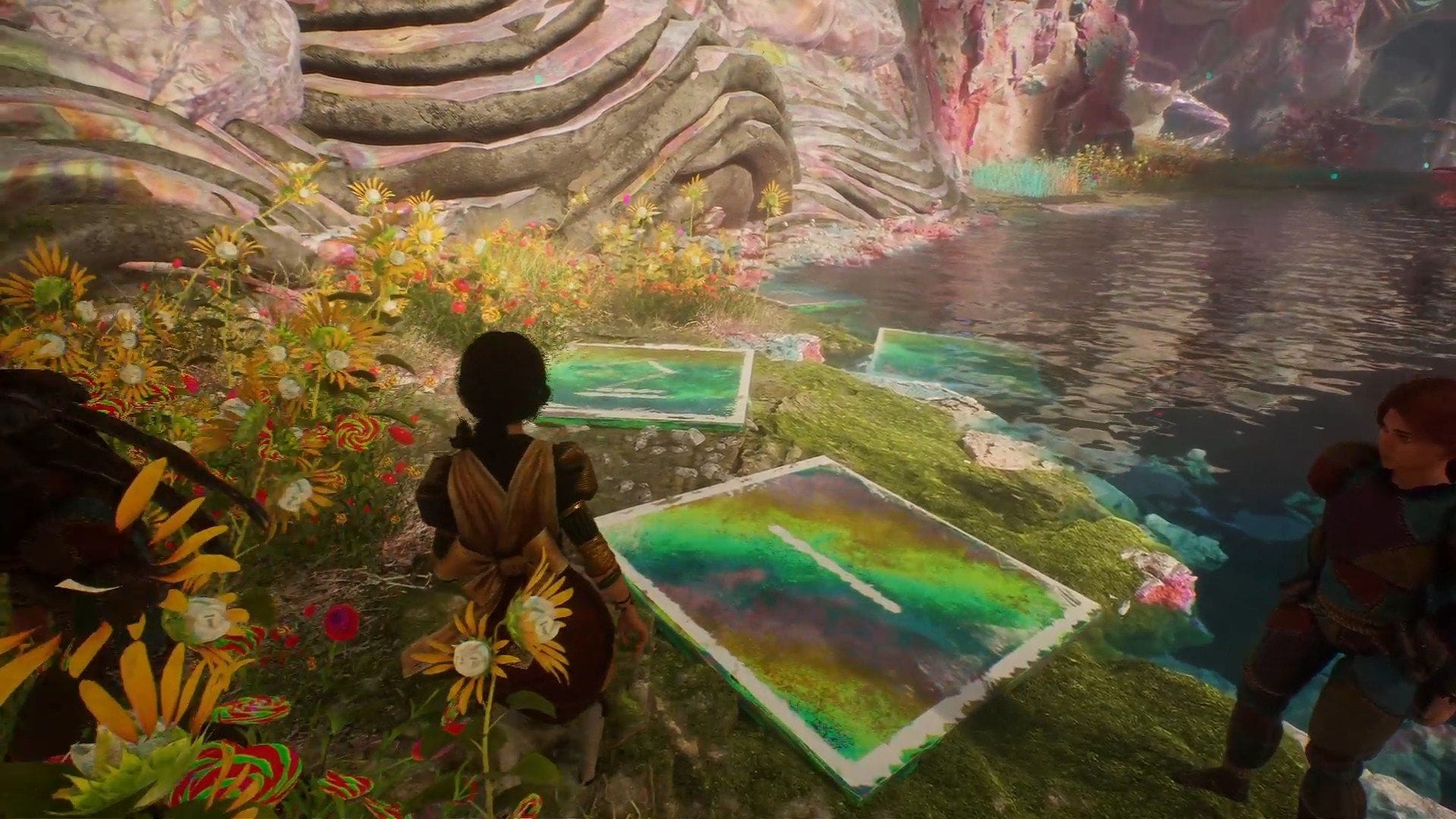 All Hopscotch tile locations in Clair Obscur Expedition 33 Verso's Drafts 4 Some tiles are hidden beneath the surface of the water (Image via Kepler Interactive)