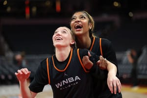 "Future Liberty Legends" - WNBA Fans Go Wild as Angel Reese & Paige Bueckers Stun in Knicks Colors Courtside for Latest Collab Tease