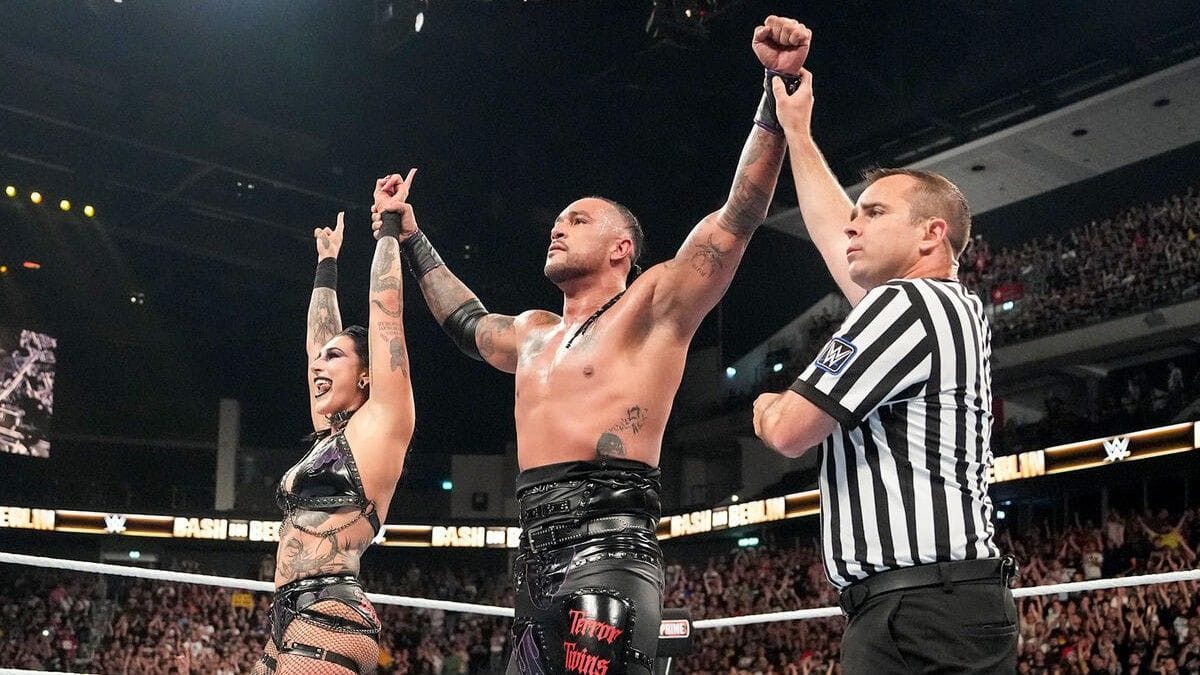 Damian Priest and Rhea Ripley