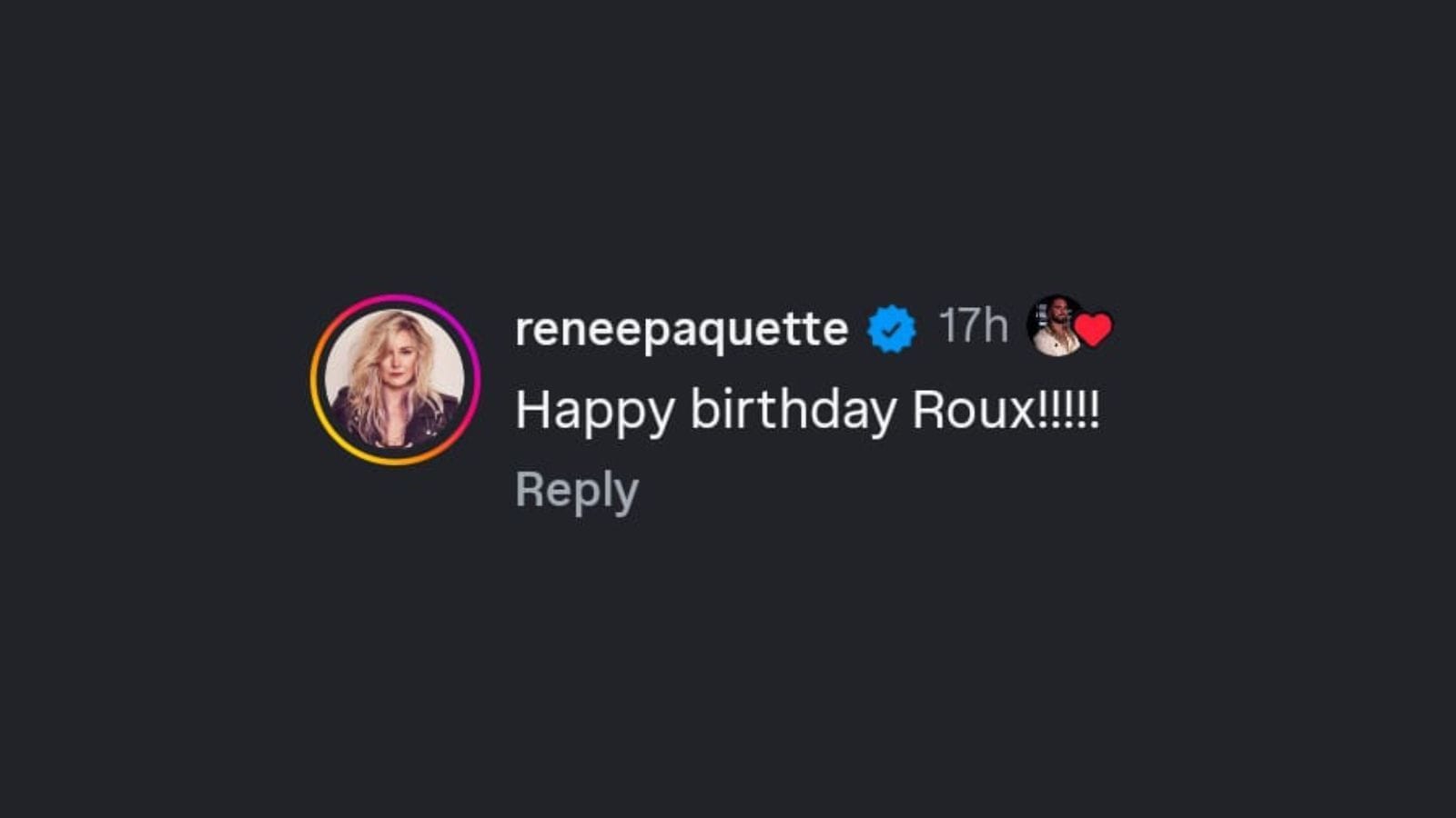 Renee Paquette&#039;s comment [Image via Lynch&#039;s Instagram]