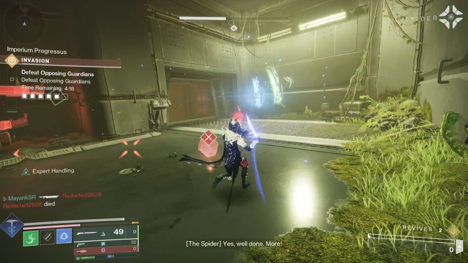 Pick up the engram after defeating enemies during Invasion in Destiny 2 (Image via Bungie)