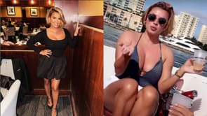 WATCH: Joy Taylor sends flying kiss in shimmering melange swimsuit while enjoying yacht getaway