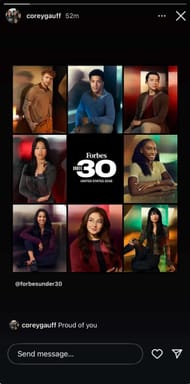 Gauff's father Corey's Instagram Story (Source: Instagram/coreygauff)