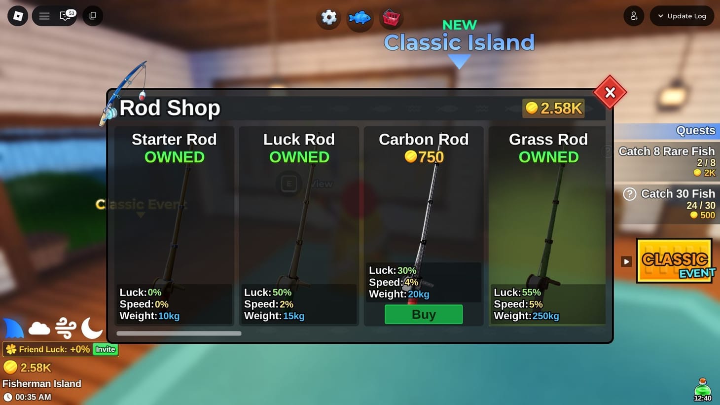 All Fishing Rods in Fish It
