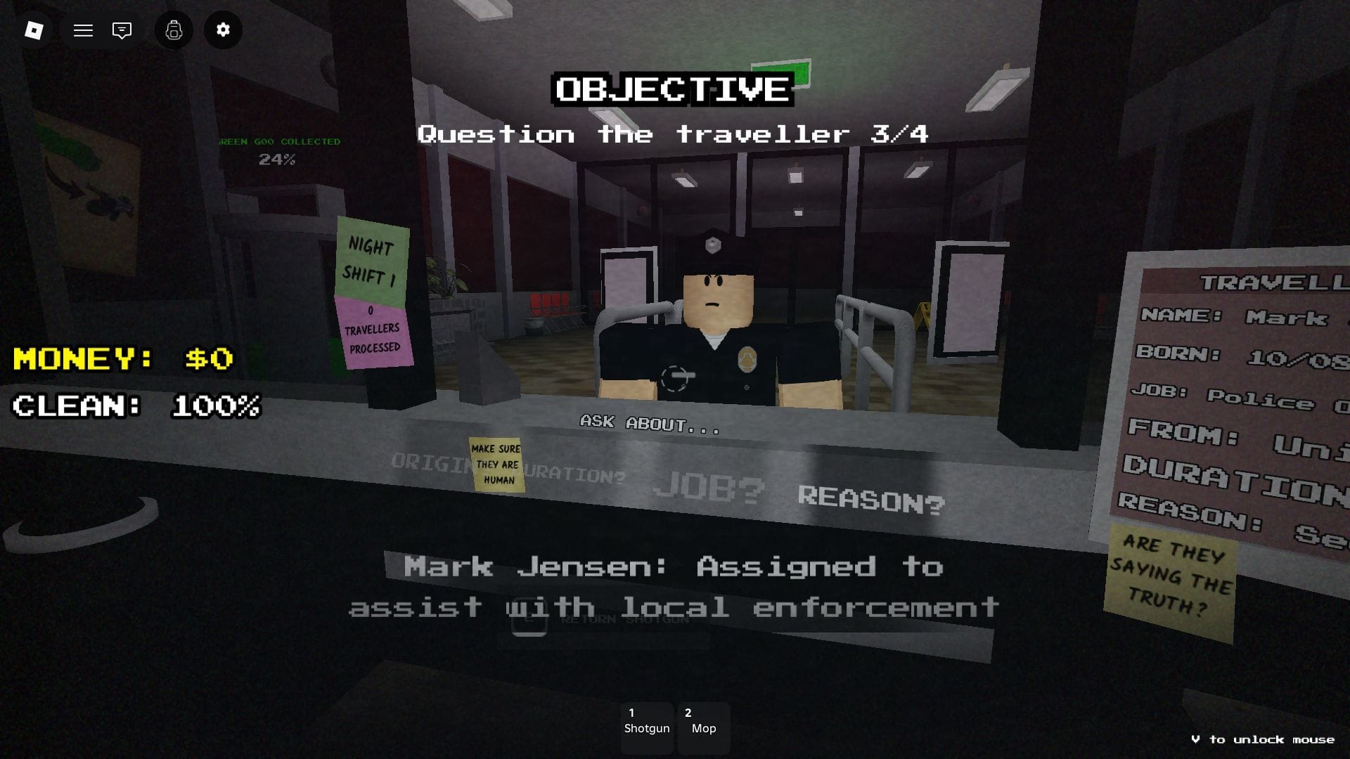 Đặt câu hỏi cho khách du lịch (Hình ảnh qua Roblox)