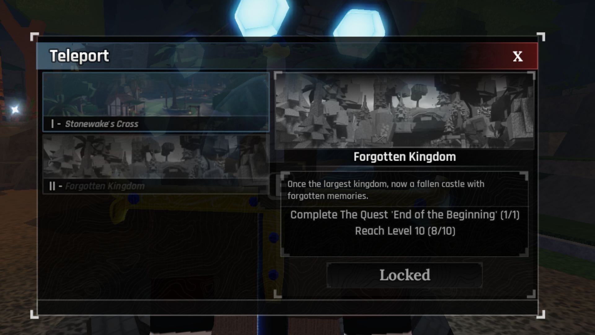 5 things to do before The Forge Weekend update 6 Unlock requirements for Forgotten Kingdom (Image via Roblox)