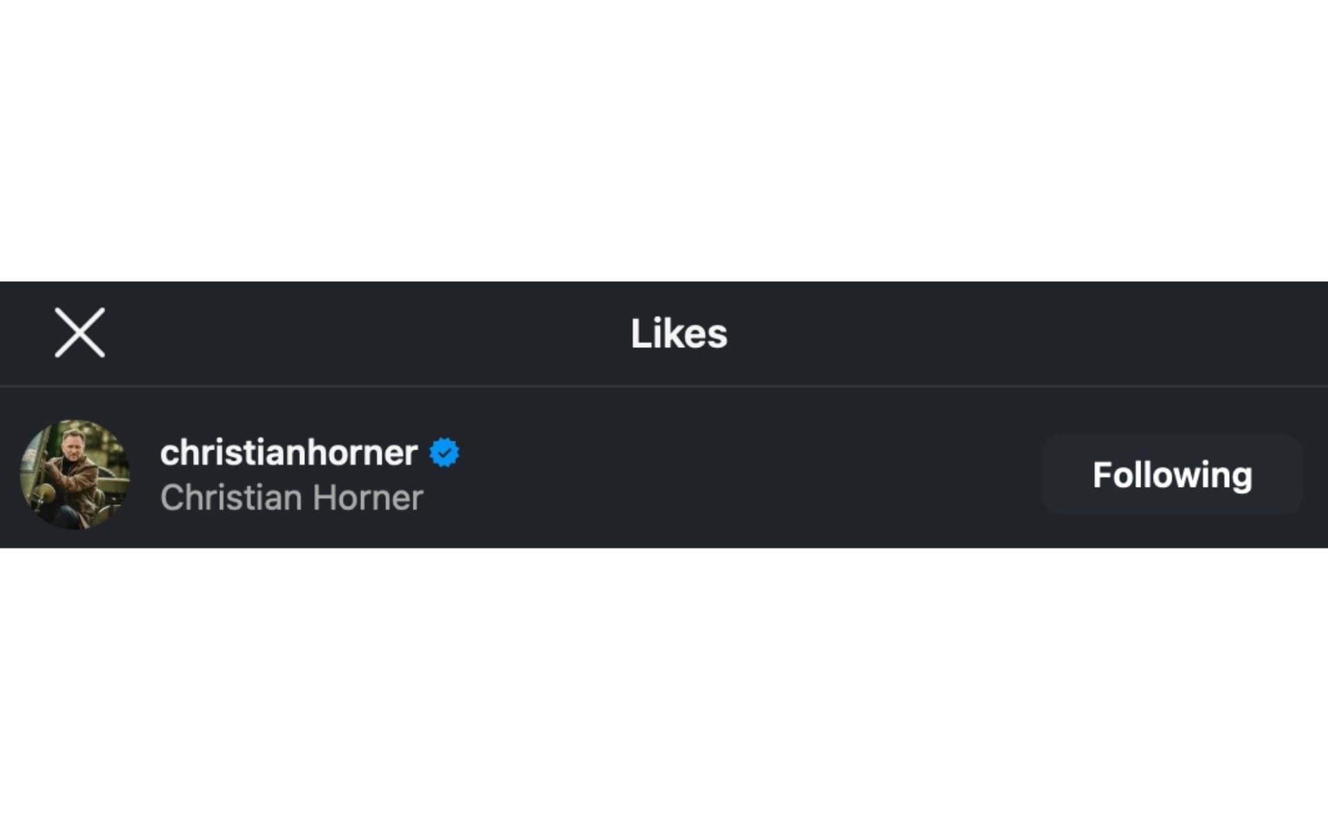Christian Horner liked the Instagram post of Max Verstappen&#039;s 2025 Qatar GP victory | Source: Instagram