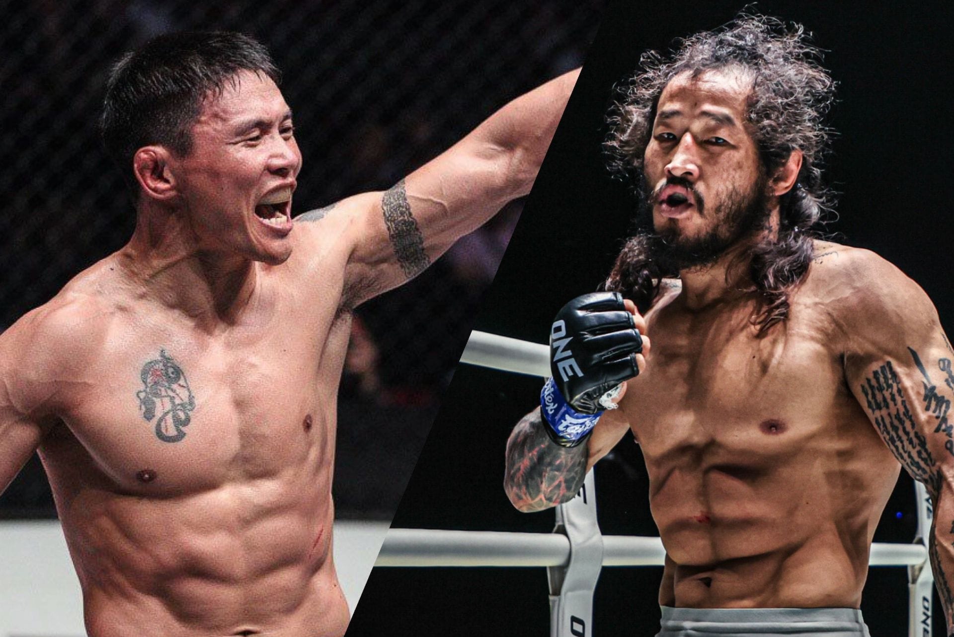 (From left) Mongolian MMA superstars Narantungalag Jadambaa and Enkh-Orgil Baatarkhuu. [Images: ONE Championship]