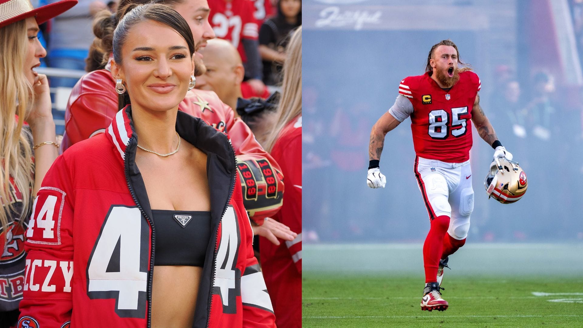 Kristin Juszczyk (left) gave her take on George Kittle