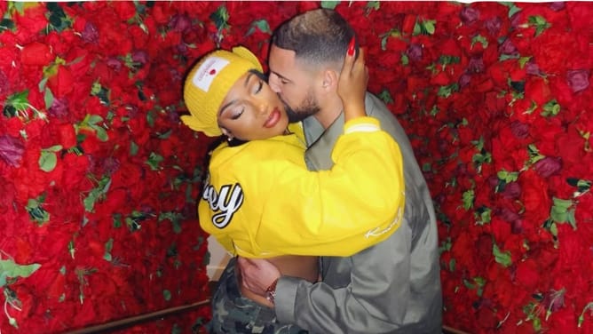 Klay Thompson's Girlfriend Megan Thee Stallion Captivates La La Anthony and Gabrielle Union With Killer Mavericks Game Outfit