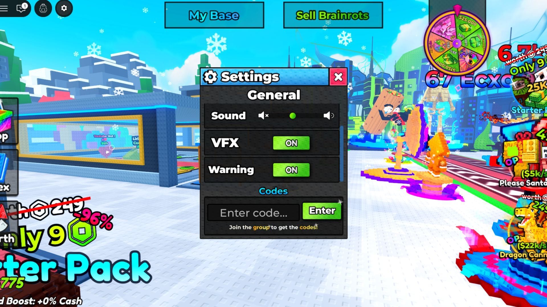 Pole Kódy nájdete v nastaveniach (obrázok cez Roblox)