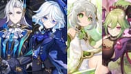 Neuvillette, Furina, Nahida, Kuki Shinobu (Image via Sportskeeda Gaming/ HoYoverse)