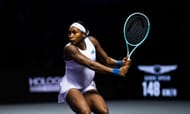 Coco Gauff in action at the 2025 WTA Finals (Source: Getty)