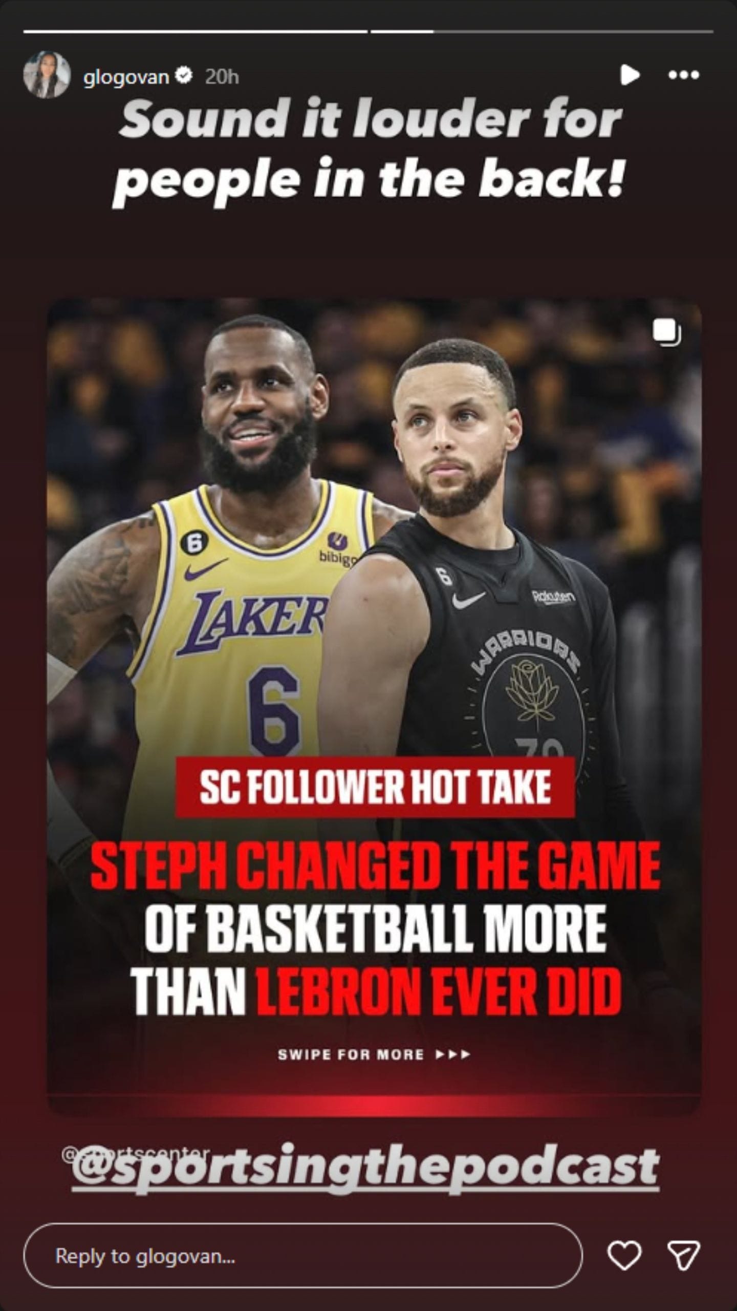 Gloria Govan shared this on her Instagram stories. (Photo: @glogovan on IG)