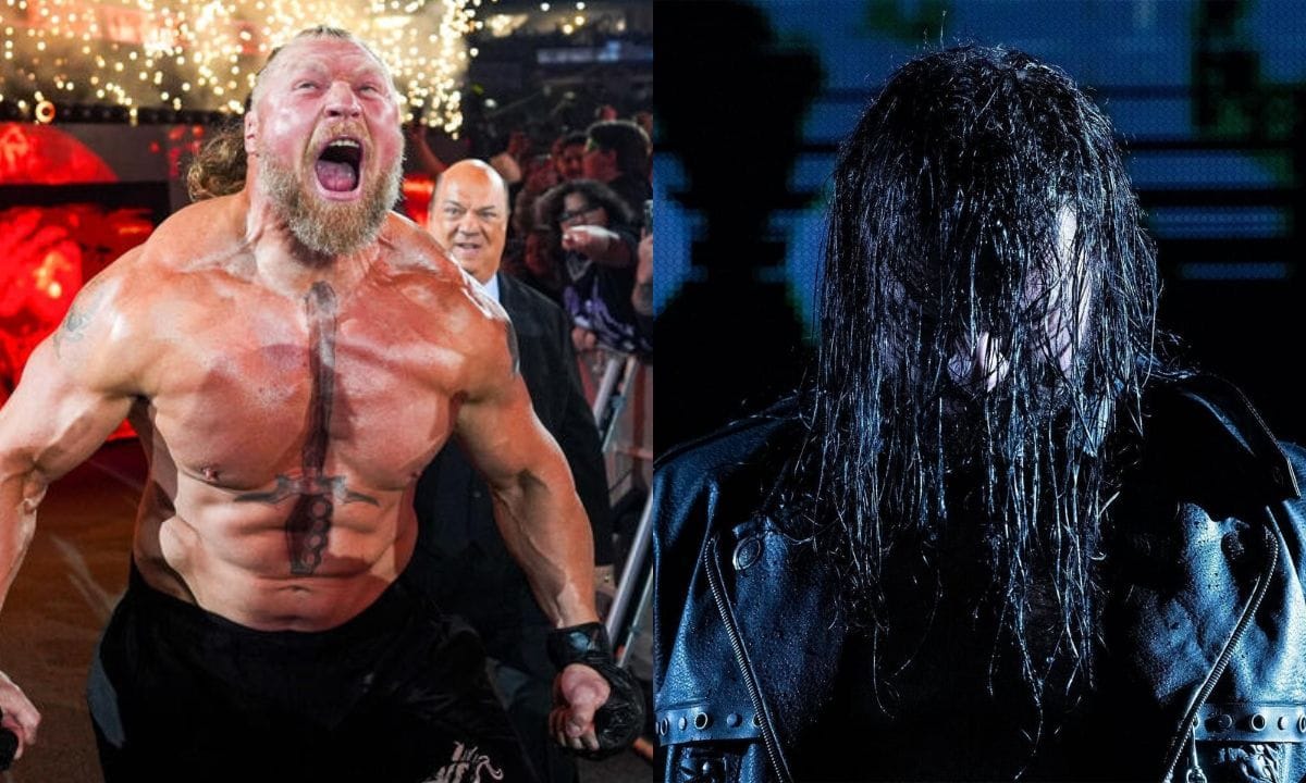 Brock Lesnar (L) and Drew McIntyre (R). [Photo credit: WWE.com]