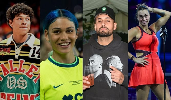 WATCH: Ben Shelton dunks, Trinity Rodman hits half-court shot as Aryna Sabalenka, Nick Kyrgios join hoops crossover highlight reel