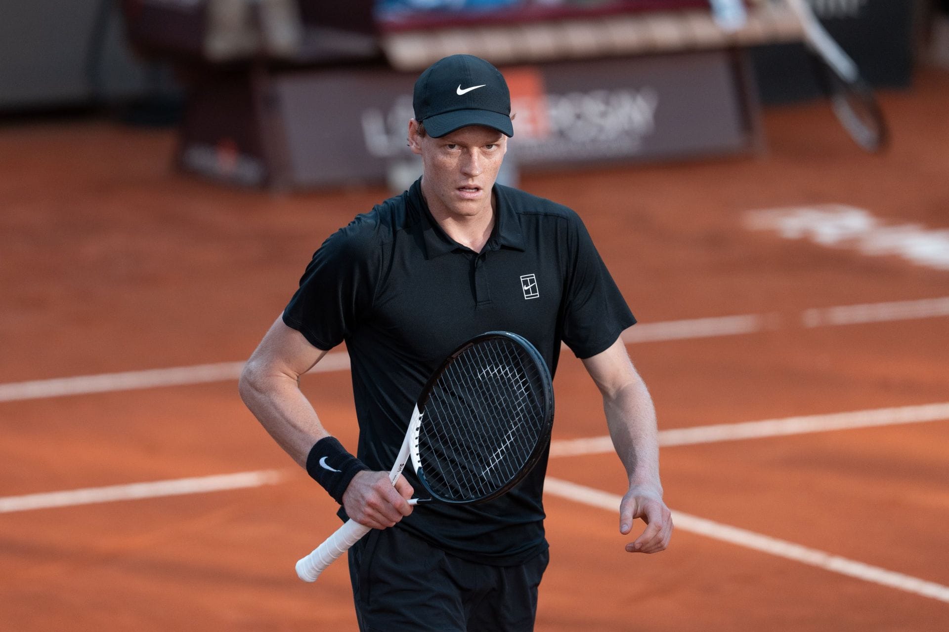 Jannik Sinner retuened to action in Rome. (Source: Getty)
