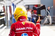 Ferrari's Lewis Hamilton in the paddock after the F1 Grand Prix of Spain. Source: Getty