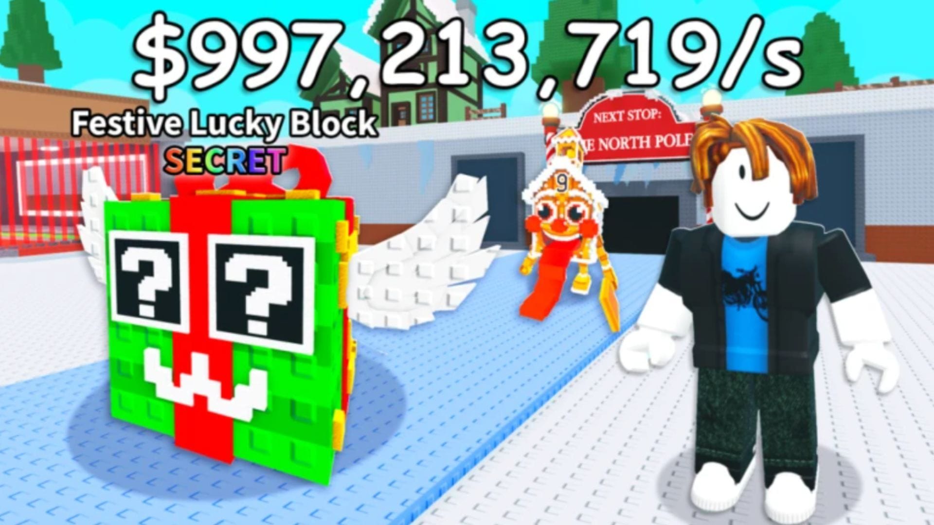 How to get La Ginger Sekolah a Steal in Brainrot 2 The Festive Lukcy Block (Image via Roblox)