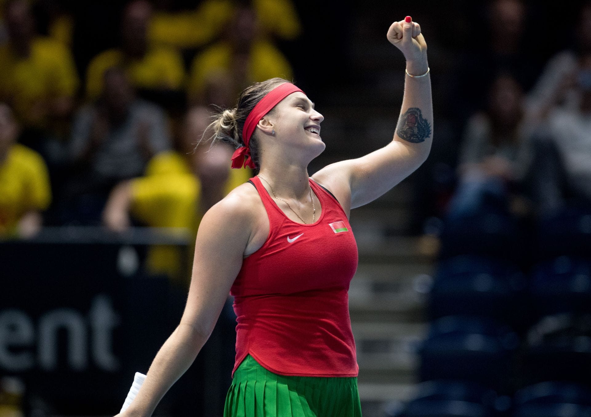 Aryna Sabalenka at the Billie Jean King Cup 2021. (Photo: Getty)
