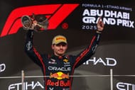Max Verstappen celebrates with the winner's trophy at the 2025 F1 Abu Dhabi Grand Prix - Source: Getty
