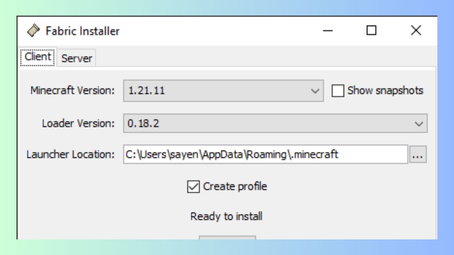 You will need to install a base API to install the Minecraft Sodium 1.21.11 (Image via Sportskeeda Gaming || Mojang Studios)