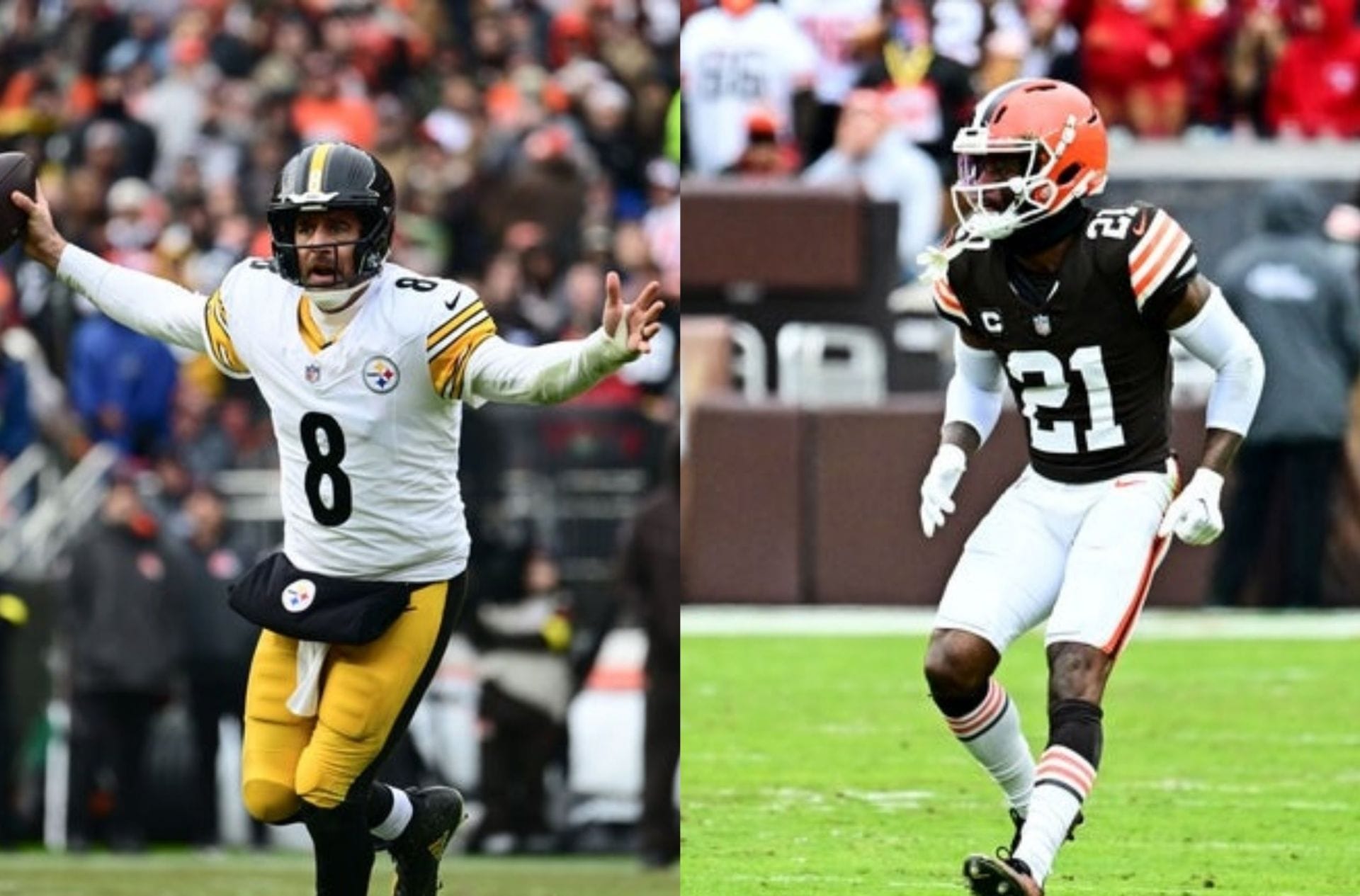 Denzel Ward trolls Aaron Rodgers as Steelers QB gets called out for failing to connect with Marquez Valdes-Scantling three times in a row (Credit: IMAGN)