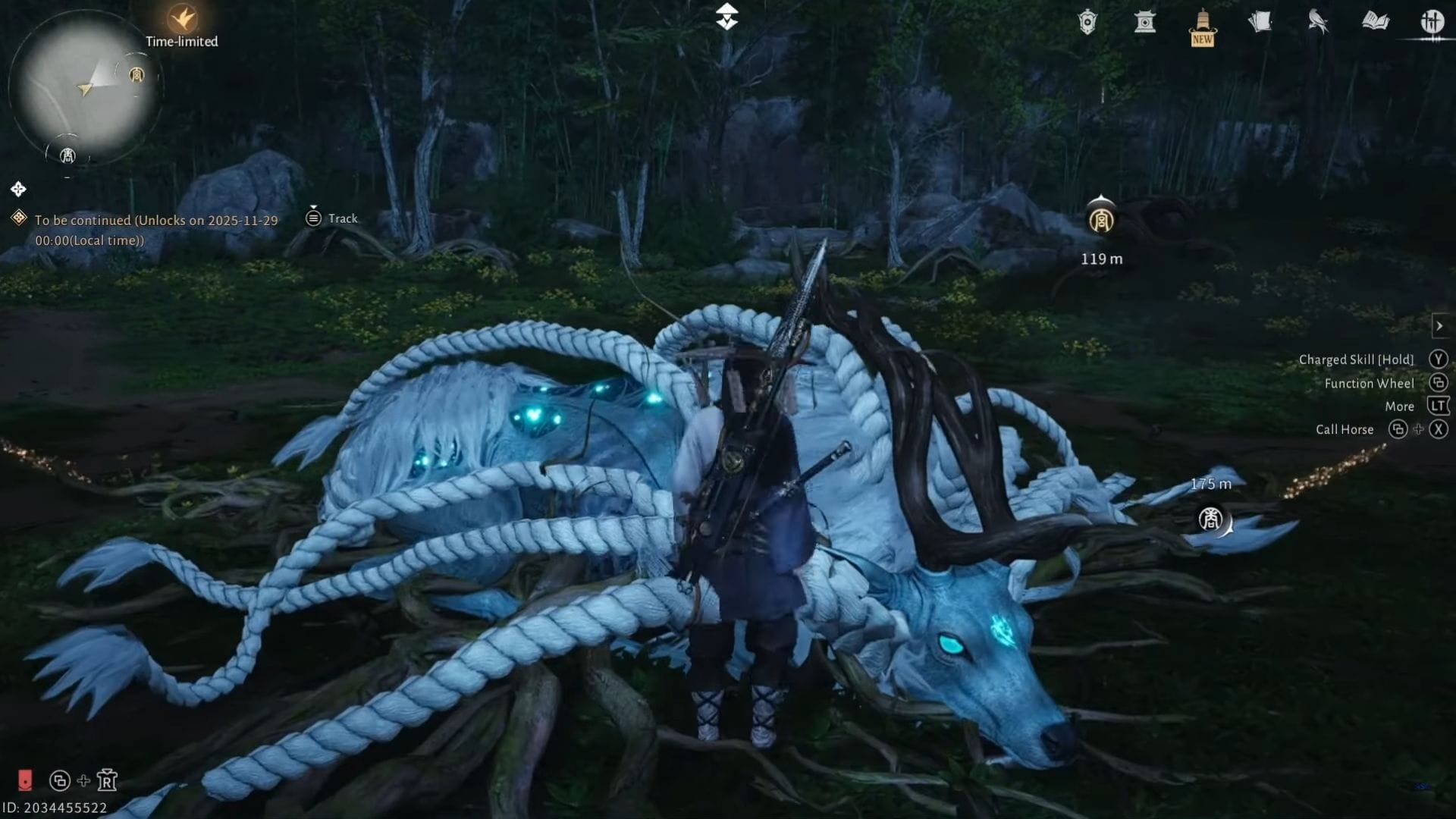 Mythical Deer in Where Winds Meet (Image via NetEase Games || YouTube/@nosleepgames2992)