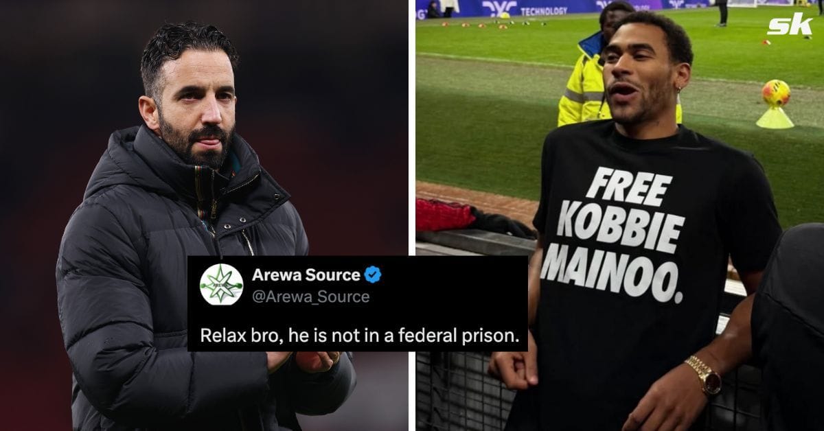 “Relax bro, he’s not in a federal prison” - Internet reacts as Manchester United star's brother wears ‘free Kobbie Mainoo’ T-shirt at Old Trafford