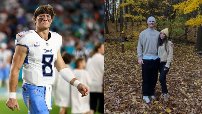 IN PICS: Titans QB Will Levis & GF Kaley Champion get creative as couple enjoys long distance date night