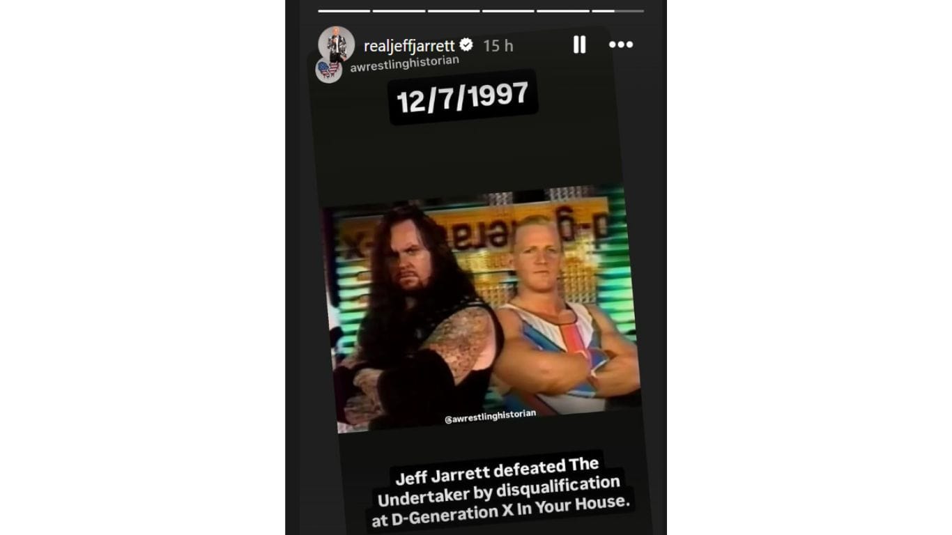 Jeff Jarrett's IG story [Screengrab taken from Instagram]