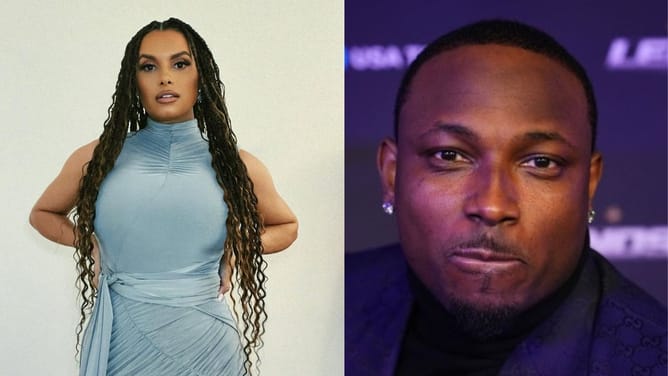 IN PICS: Joy Taylor dons chic high-slit, metallic gown for charity event with Eagles star LeSean McCoy