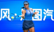 Emma Raducanu in action at the 2025 Wuhan Open - Day 4 - Source: Getty