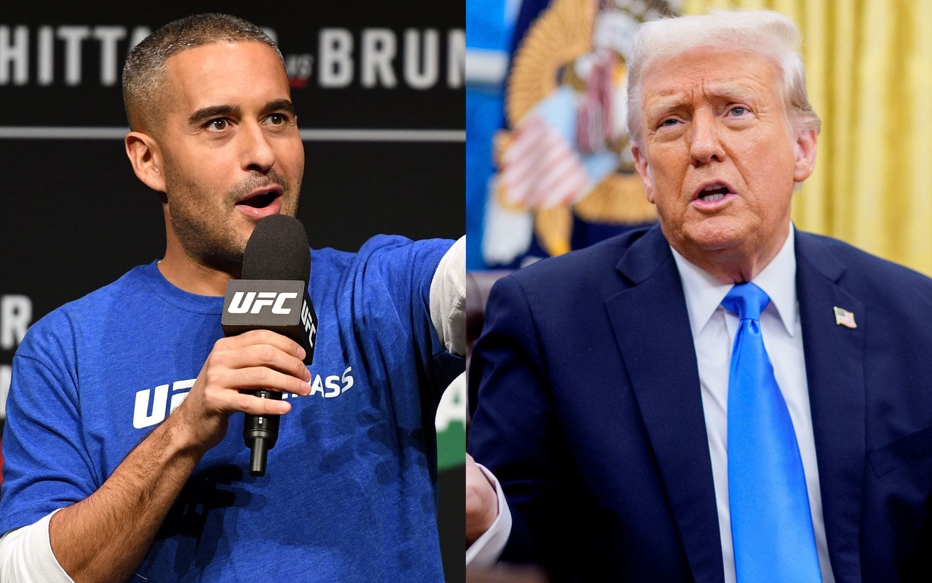 Jon Anik (left) weighs in on Donald Trump