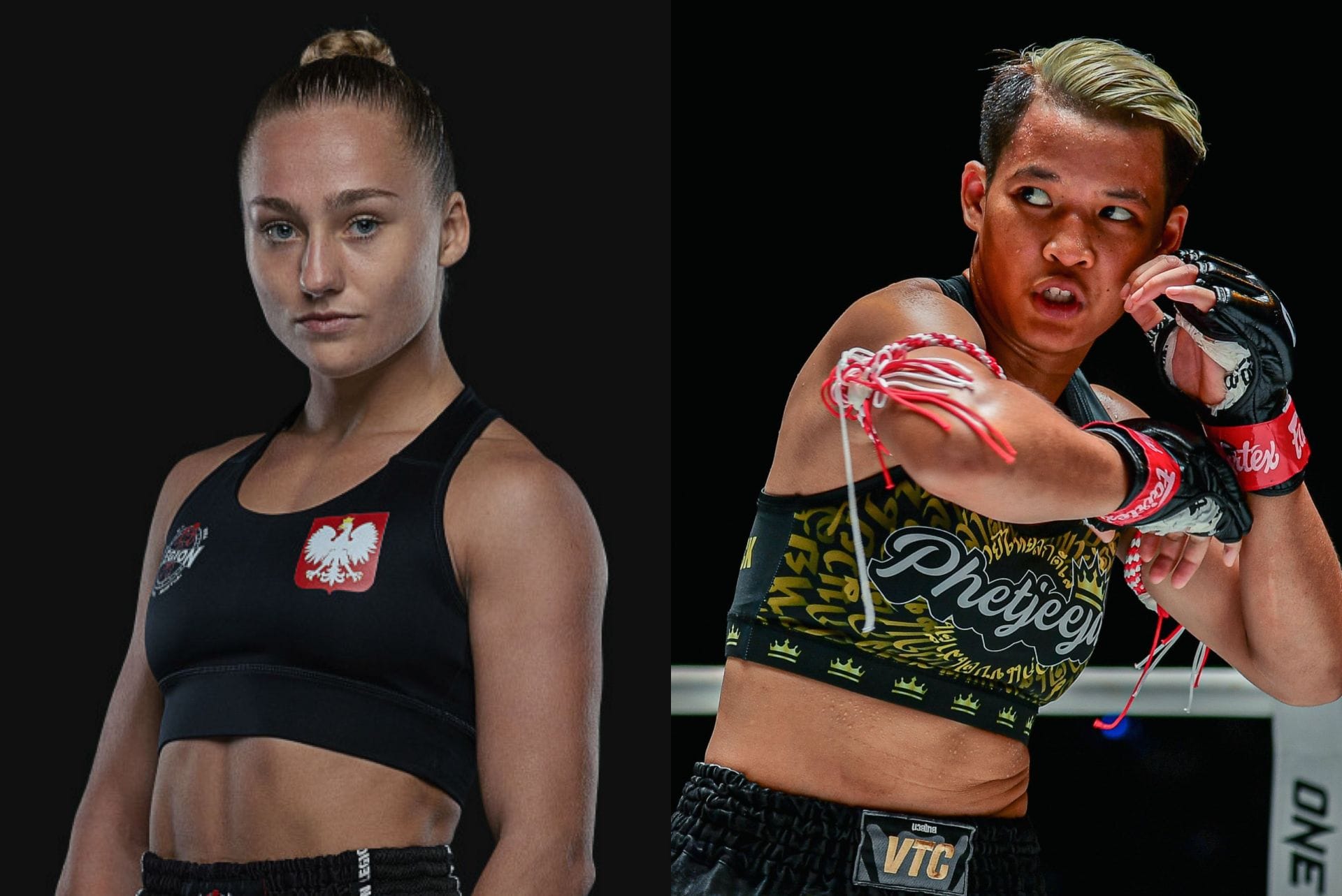 (From left) Martyna Dominczak and Phetjeeja. [Images: ONE Championship]