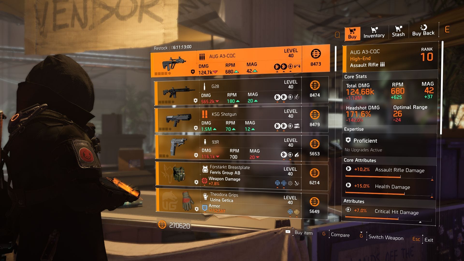 The Division 2 vendor at Haven Public Exchange (Image via SK Gaming || Ubisoft)