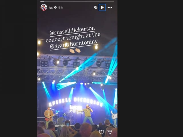 Lexi Thompson applauds Russell Dickerson (Image via instagram@lexi)