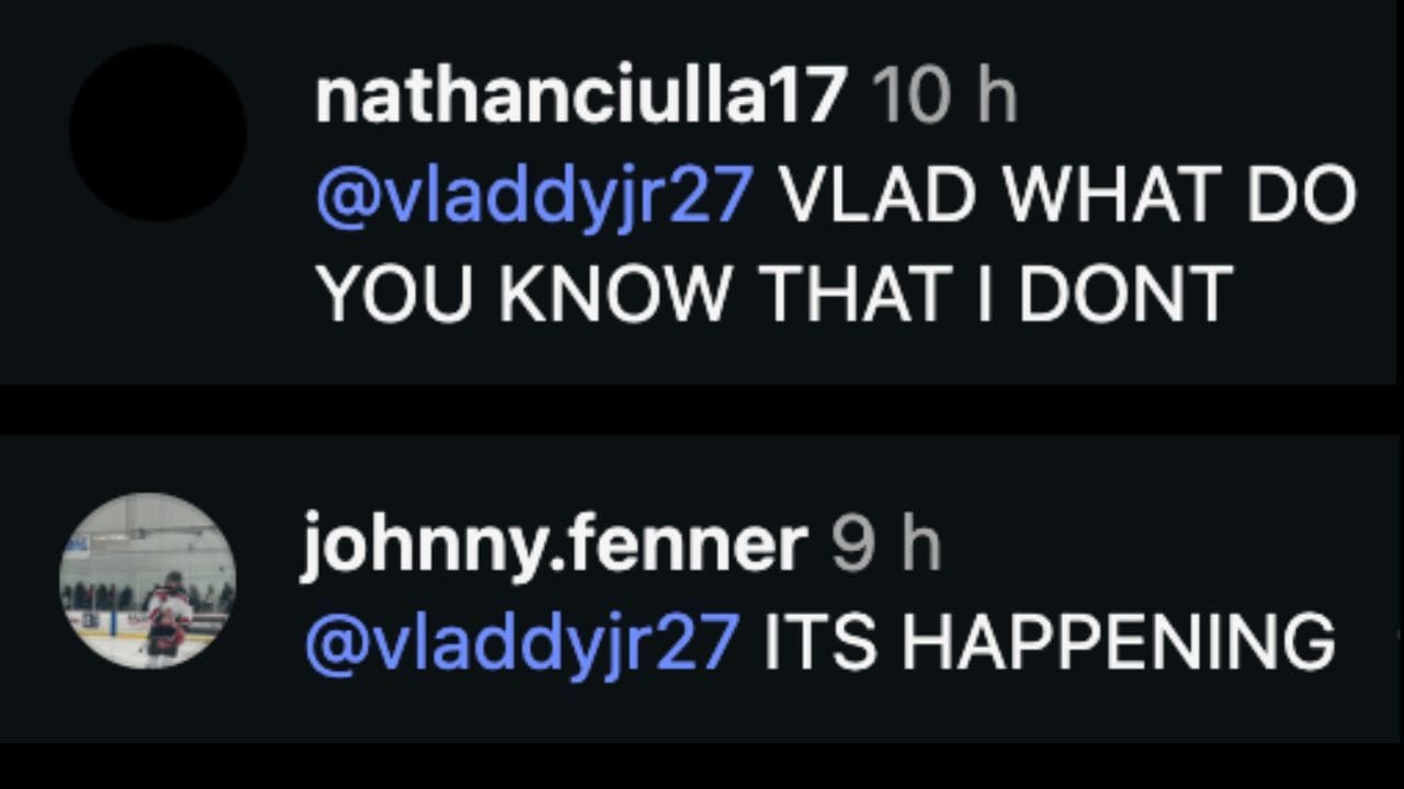 Screenshot of fans&#039; replies to Vladdy&#039;s comment (Image from - Instagram.com/@ktuck_30)